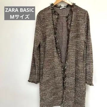 [ ZARA BASIC ] M 사이즈 프린지 부착 롱 가디건 M 사이즈