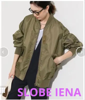 새상품 SLOBE IENA 나일론 트윌 MA-1 블루종