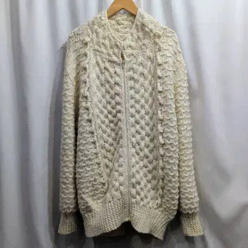 집업 피셔맨 가디건 XL 상당 울 니트