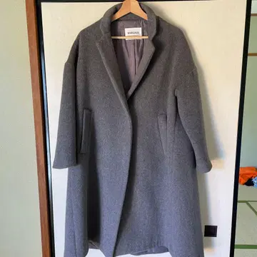 MARGAUX 그레이 롱 코트