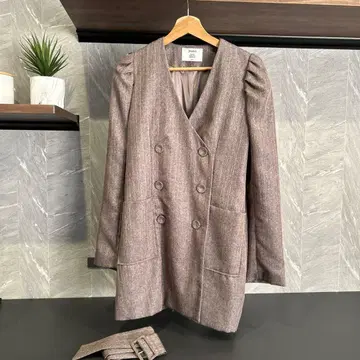 jouetie 브라운 더블 브레스트 테일러드 자켓