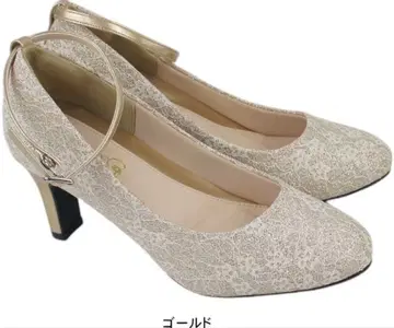 골드 레이스 펌프스 앵클 스트랩