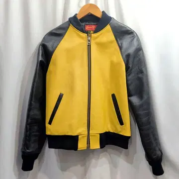 새상품급 인디언 모터 사이클 가죽 바시티 자켓 38