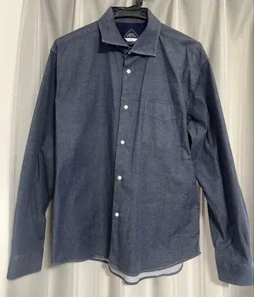 TAKAQ 스트레치 샴브레이 컷어웨이 긴팔 셔츠