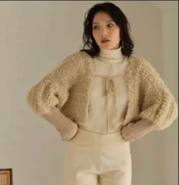 eaphi rope knit cardigan beige 가디건