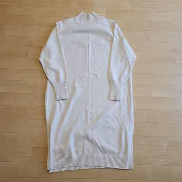 무인양품 아이보리 긴팔 니트 원피스 S 사이즈