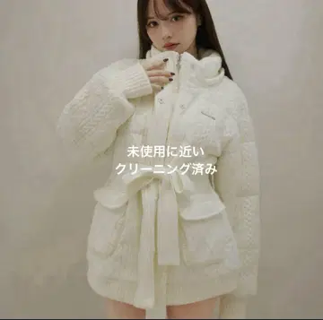 ANDMARY 메리 퀼팅 니트 쉐입 재킷