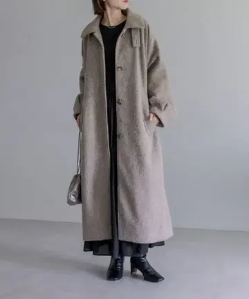 mystic 스탠 칼라 롱 코트