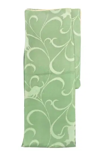 귀여운 고양이 워셔블 이중 기모노 M 연한 그린