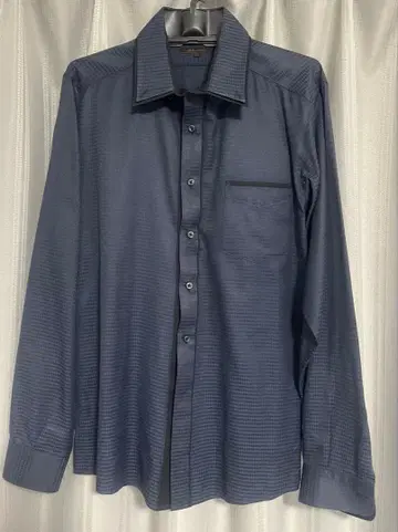 TAKAQ 도비 이중 카라 버튼 다운 긴팔 셔츠