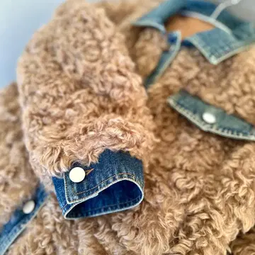 [ 새상품 ] 푸들 같은 퍼 데님 도킹 보아 자켓 푸들 퍼