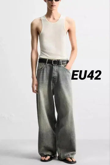 ZARA 자라 엑스트라 배기 핏 청바지 EU42
