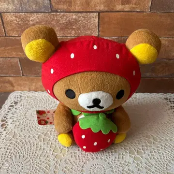 리락쿠마 딸기 봉제 인형 저금통