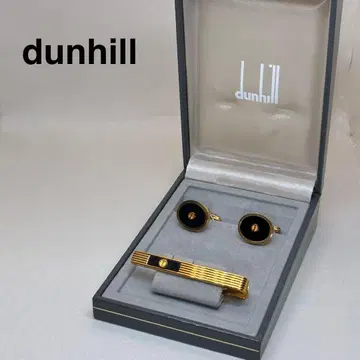 [ 컨디션 최상 ] dunhill 던힐 커프스 타이핀 세트 골드 x 블랙