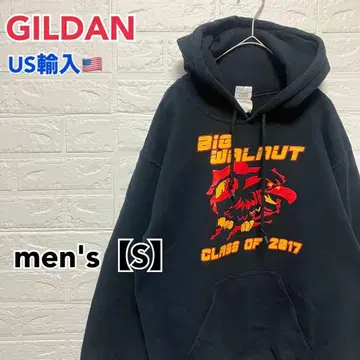 D351 [ US수입 ] 길단 후드 맨투맨 블랙 계열 남성용 [ S ]