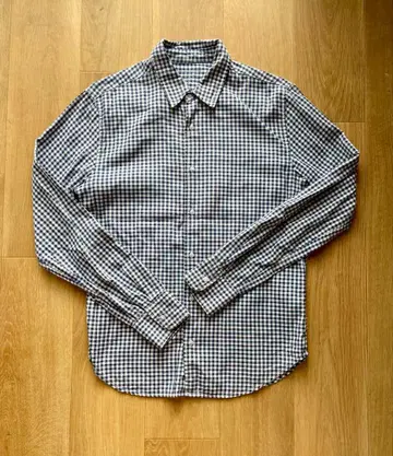 SHIPS 깅엄 체크 버튼 셔츠