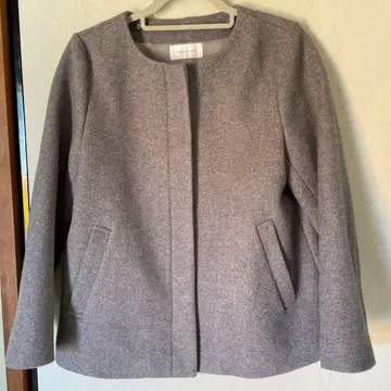 그레이 노카라 코트 S