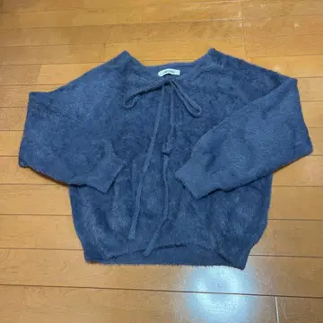 그레이 니트 스웨터 cocodeal 리본 포함