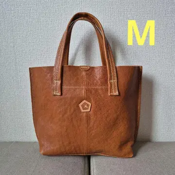 아인소프 브라운 가죽 토트백 M