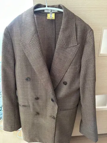 COUTURE D'ADAM 체크 무늬 테일러드 자켓