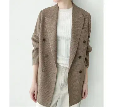 COUTURE D'ADAM 체크 무늬 테일러드 자켓