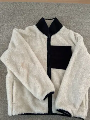 Rilume 플리스 자켓 화이트/블랙