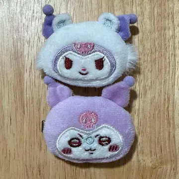 치이카와 (먼작귀) 산리오 콜라보 헤어 클립 모몽가와 쿠로미 세트