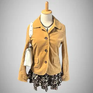 자켓 코듀로이 짧은 기장 Y2K 모리걸 헤이세이 갸루 M