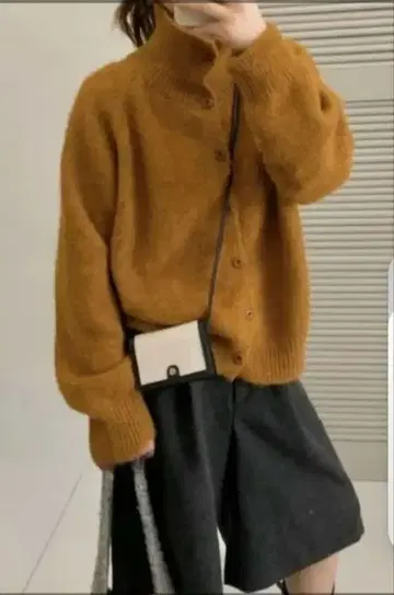 LADY LIKE 머스타드 가디건