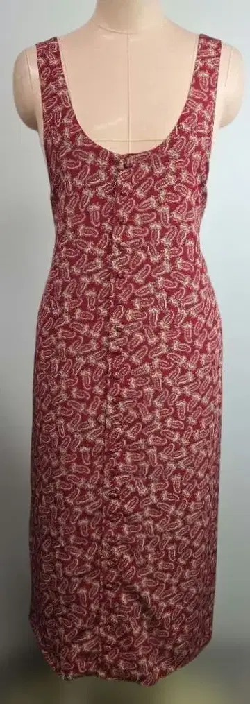 PINK HOUSE 빨간색 꽃무늬 슬리브리스 롱 원피스 새상품급 y60