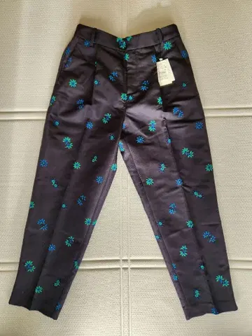 aga yamadaya 꽃무늬 자수 슬랙스