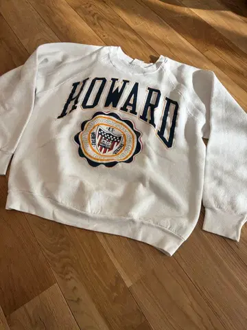 80s 90s 칼리지 로고 맨투맨 화이트