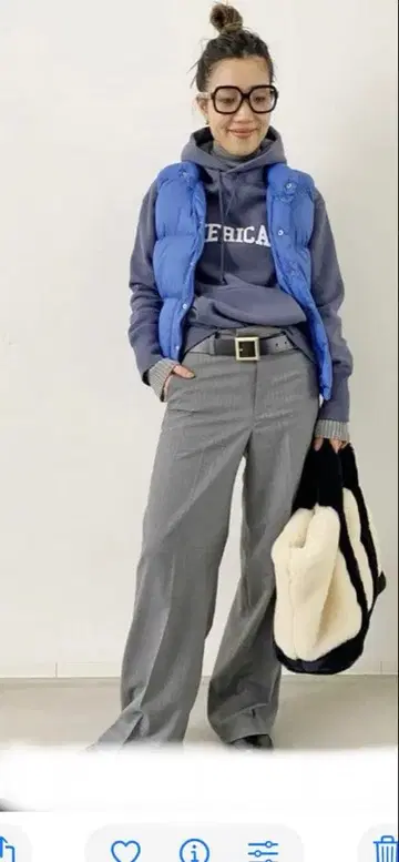 L'Appartement 별주 Americana 로고 후드티