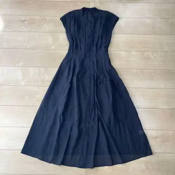 카센 허리 턱 프렌치 슬리브 원피스 UNITEDARROWS