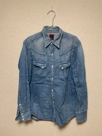 브루나보인 라이트 블루 데님 셔츠 웨스턴 스타일