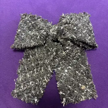 스나이델 트위드 리본 스크런치