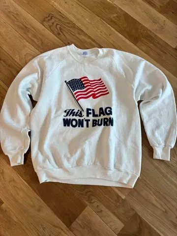 USA 제조 90s JERZEES 미국 국기 맨투맨