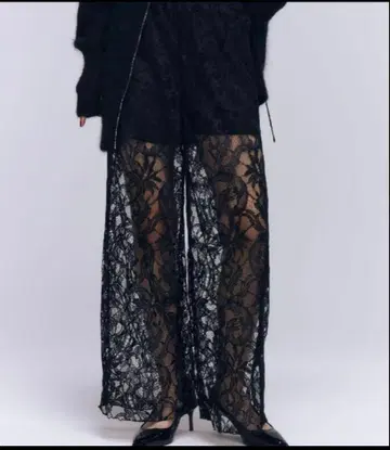 조제문 레이스 플레어 팬츠