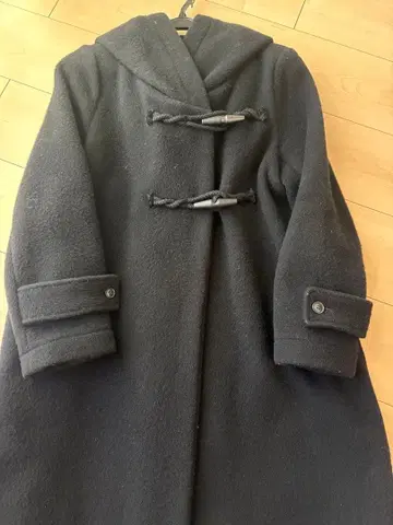 미즈이로 인드 블랙 더플 코트 (토글 블랙)