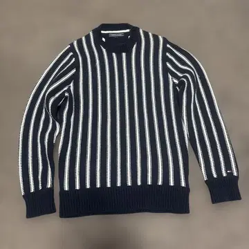 TOMMY HILFIGER 네이비 스트라이프 스웨터 S