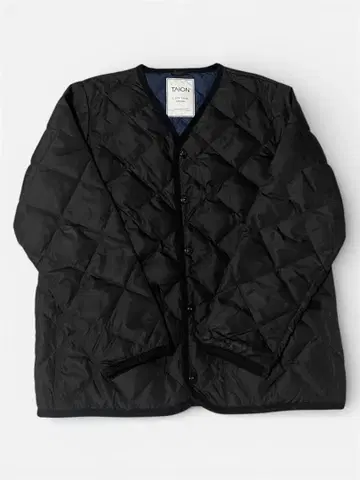 TAION CITY LINE 블랙 퀼팅 자켓