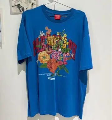 Paragraph 꽃무늬 프린트 T셔츠 블루