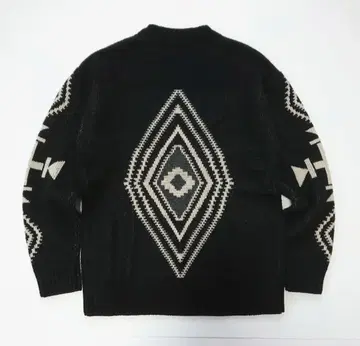 펜들턴 저널 스탠다드 별주 니트 블랙 S 울 네이티브 무늬
