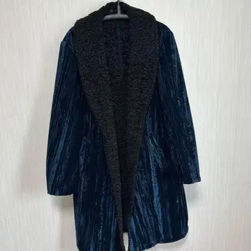 GARNIER 롱 코트 톤 다운된 파랑 그라데이션 LL