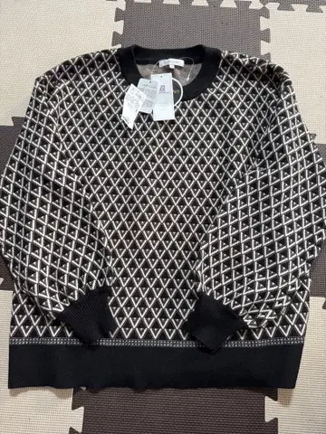 GLOBAL WORK 기하학 패턴 멜티 니트 M