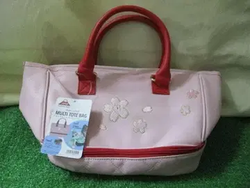 미사용품 멀티 토트백 핑크 사쿠라 패턴