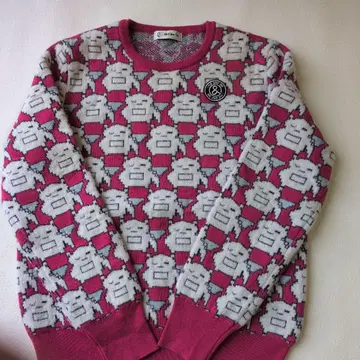 and per se 캐릭터 패턴 니트 스웨터 L 새상품급