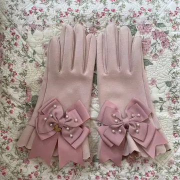 리즈리사 LIZLISA 장갑 그로브 핑크 펄