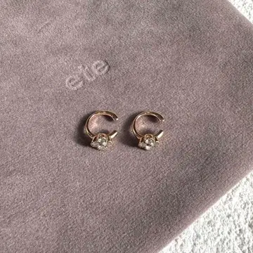 ete 에테 팅클 플라워 귀찌 이어커프 골드