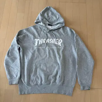 THRASHER 그레이 XL 후드티
